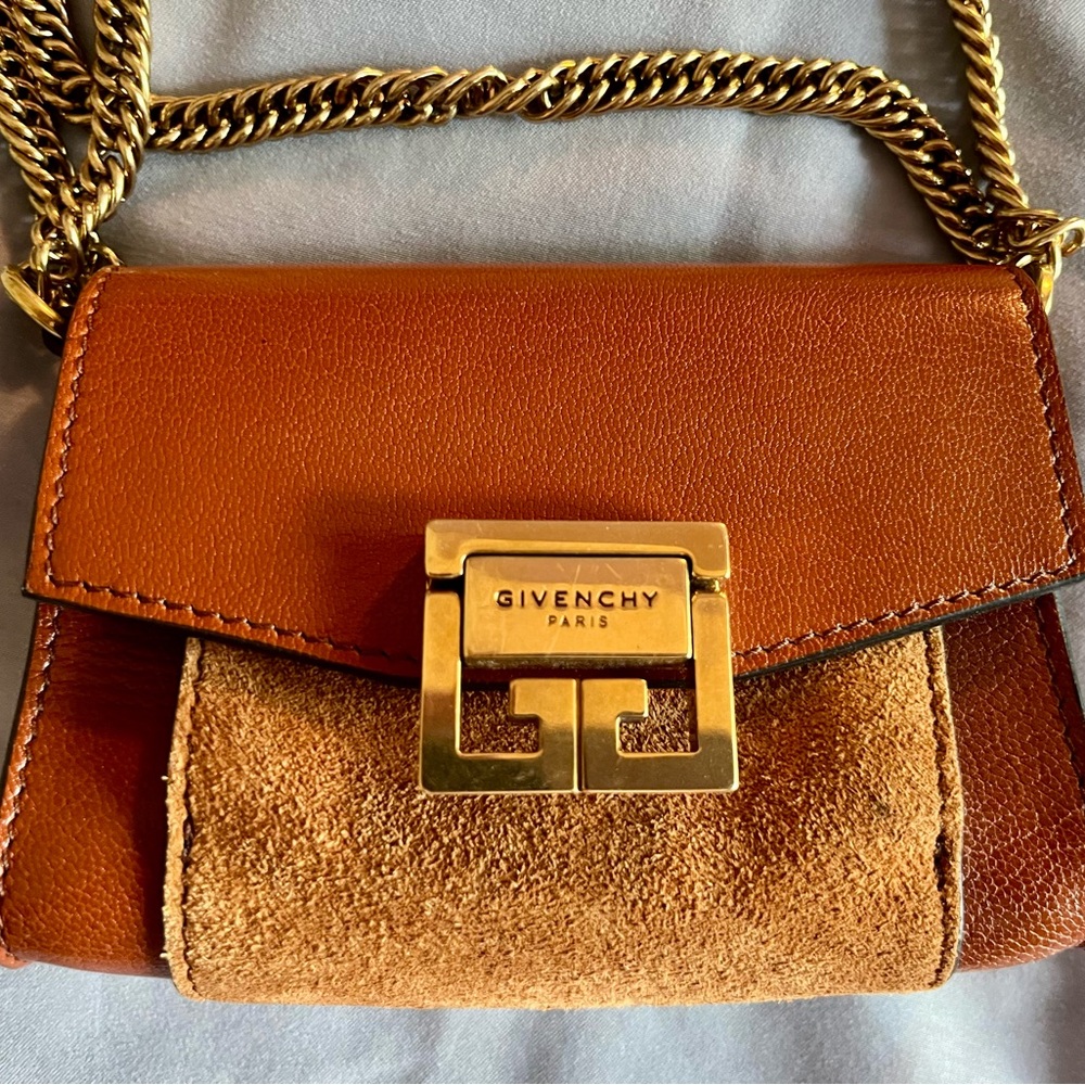 Givenchy Brown Leather and Suede Belt / Crossbody Bag
